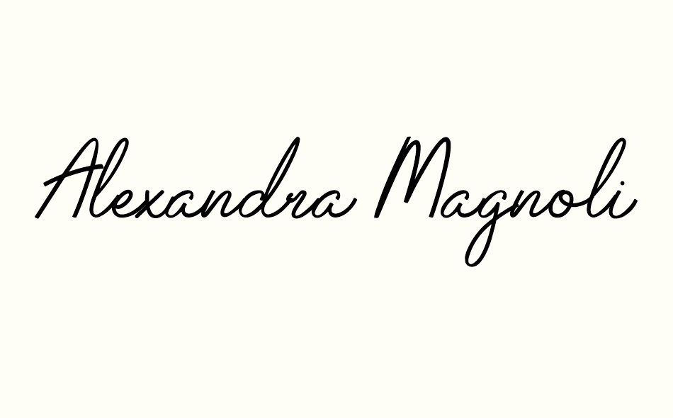 Alexandra Magnolia font big