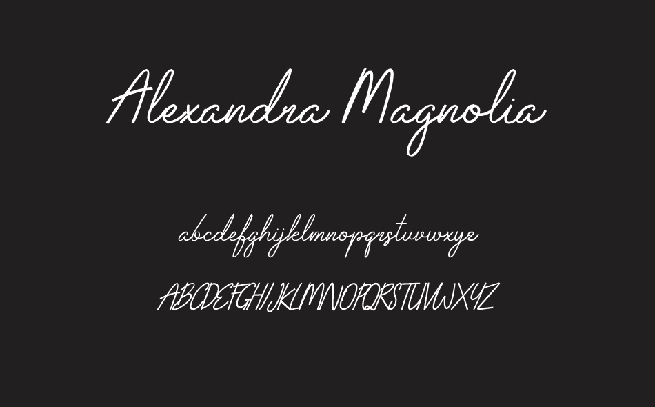 Alexandra Magnolia font