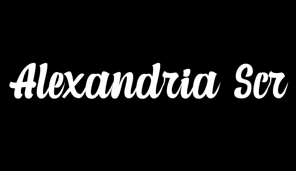 Alexandria Script font big