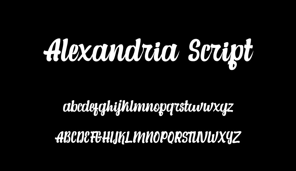 Alexandria Script font