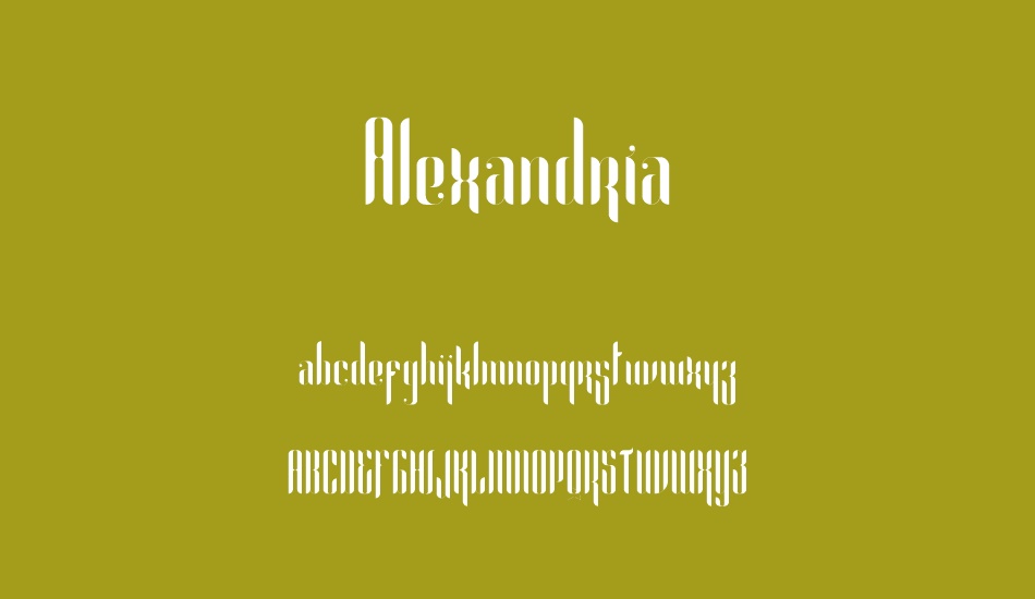 Alexandria font