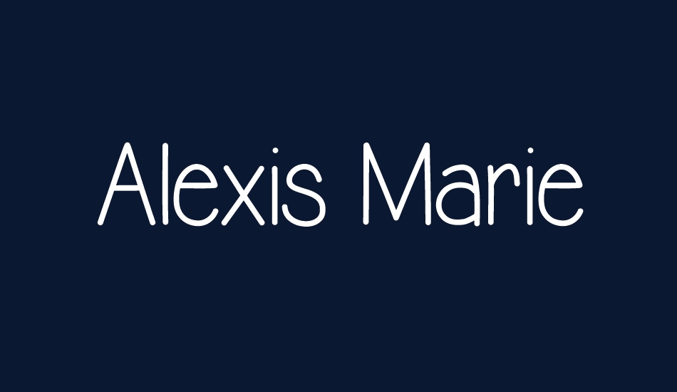 Alexis Marie free font