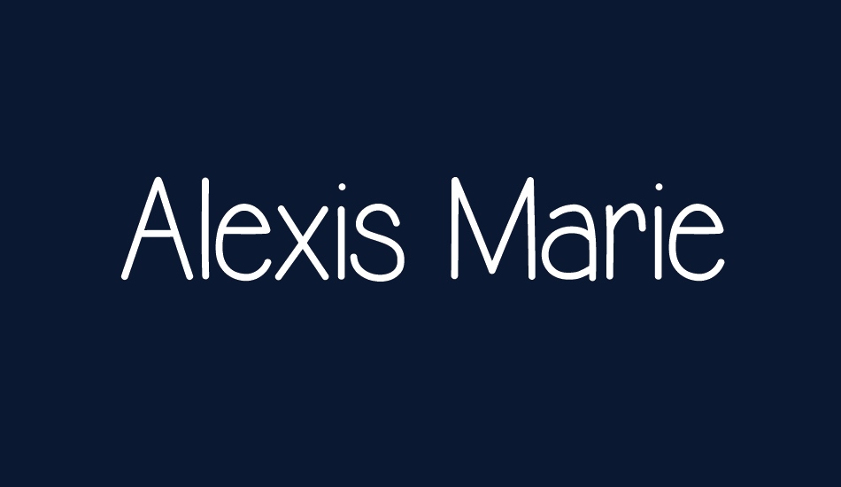 Alexis Marie font big