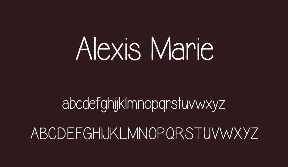 Alexis Marie font