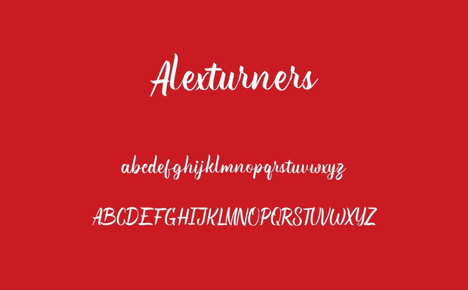 Alexturners font