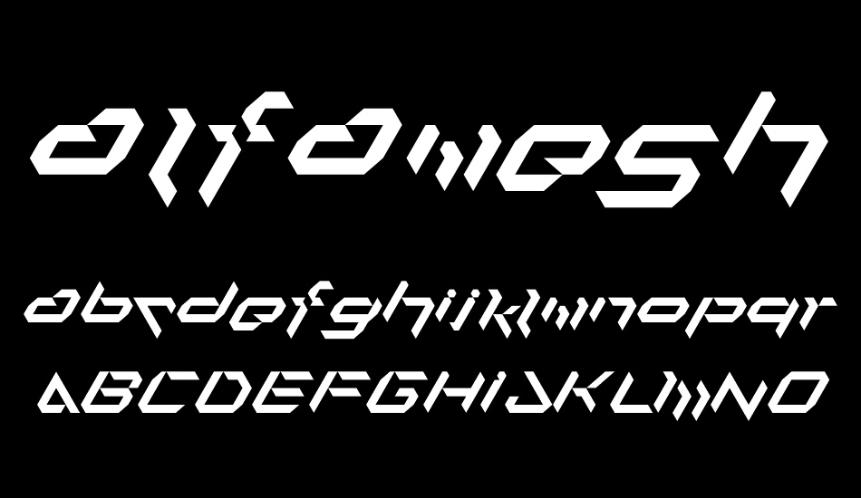 alfamesh001 font