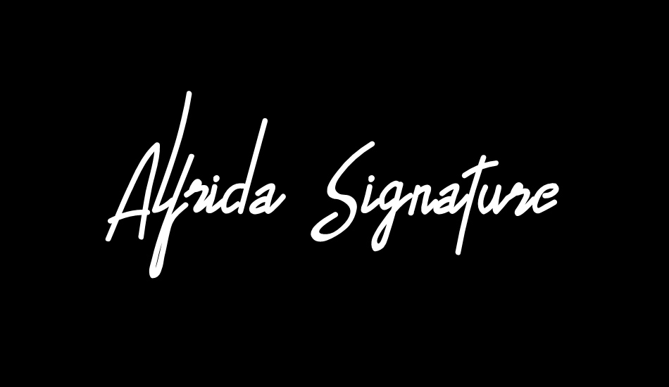 Alfrida Signature font big