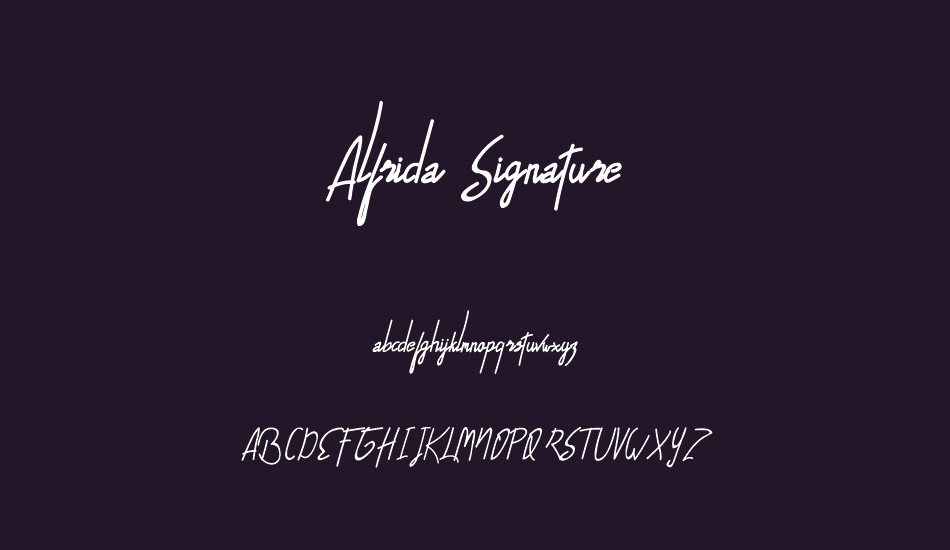Alfrida Signature font