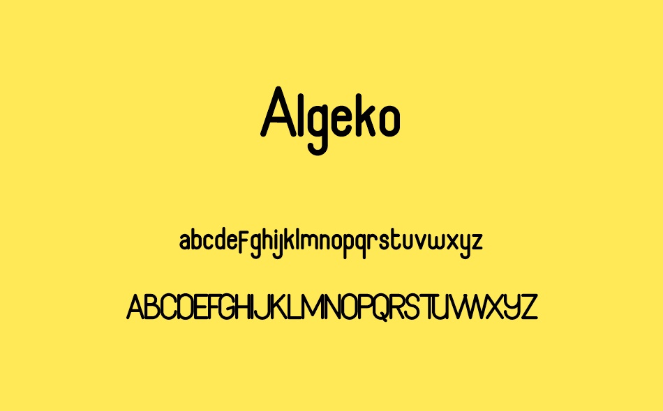 Algeko font