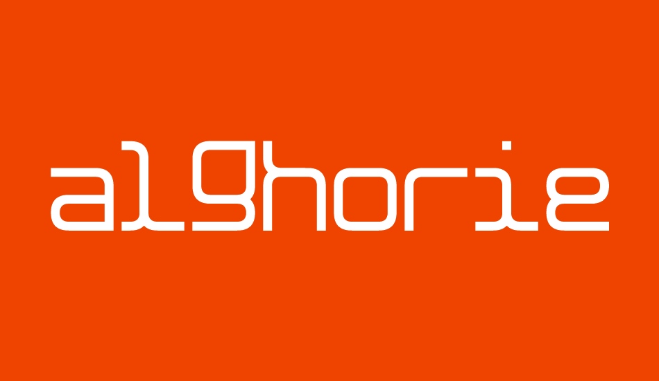 alghorie neue font big