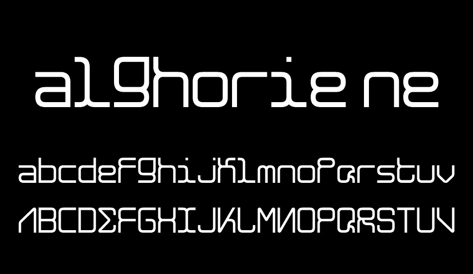 alghorie neue font