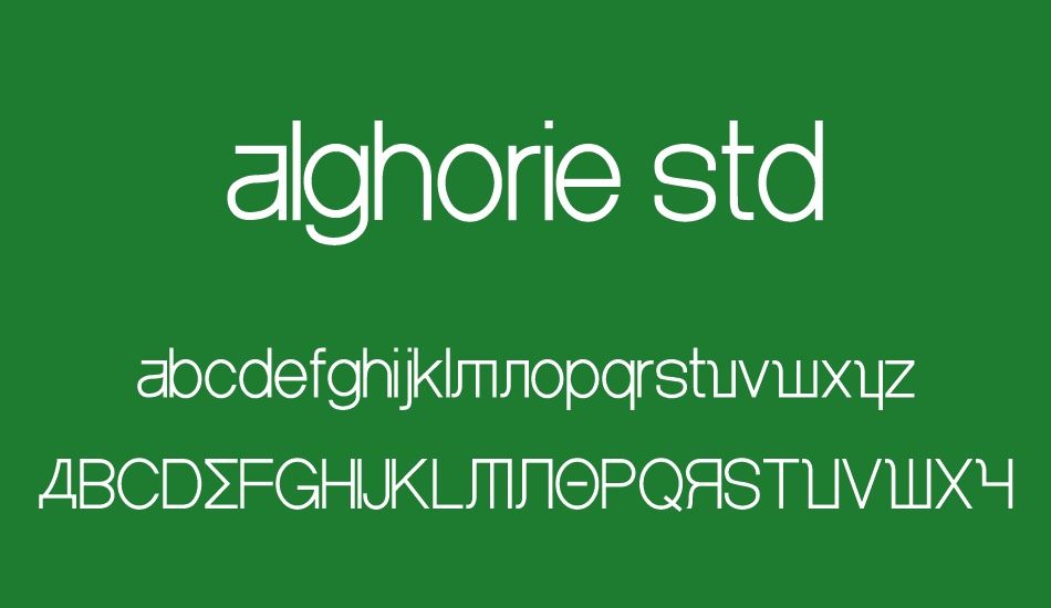alghorie std font