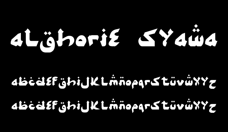 alghorie syawal font