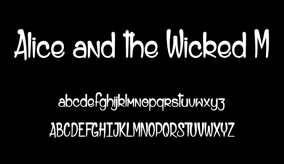 Alice and the Wicked Monster font