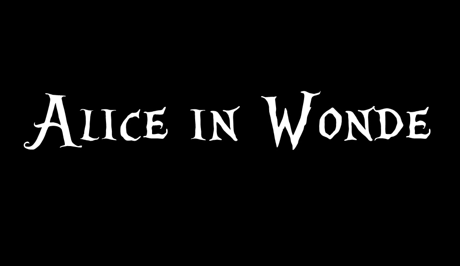 Alice in Wonderland font big