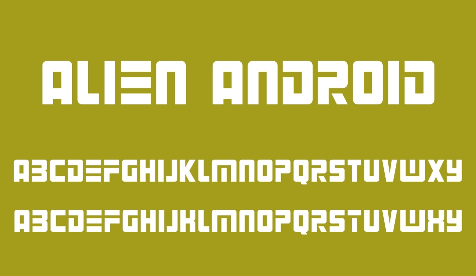 Alien Android font