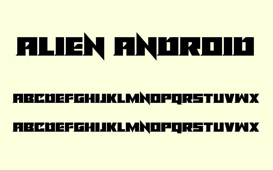 Alien Androids font