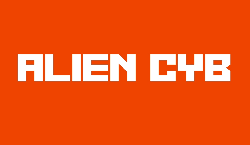 Alien Cyborg font big