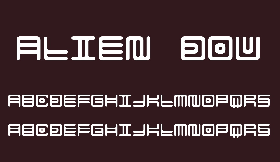 Alien double font