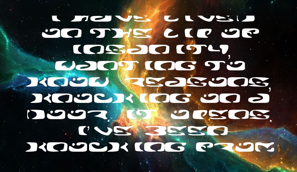 Alien Ghost 2 font text