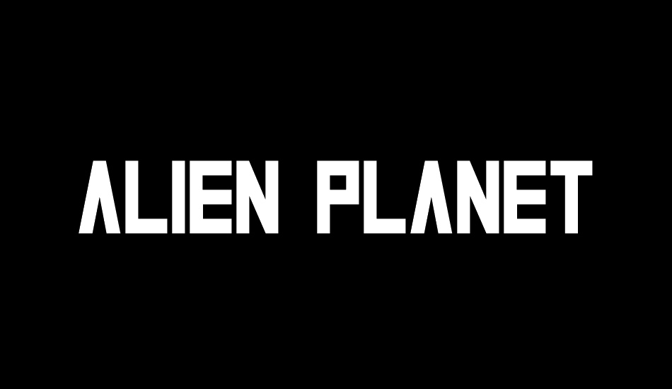 Alien Planet font big