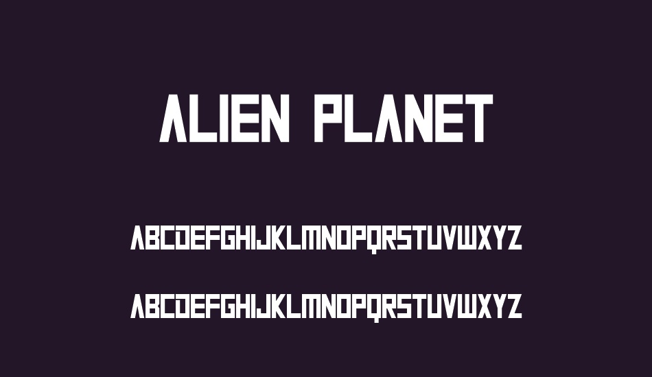 Alien Planet font