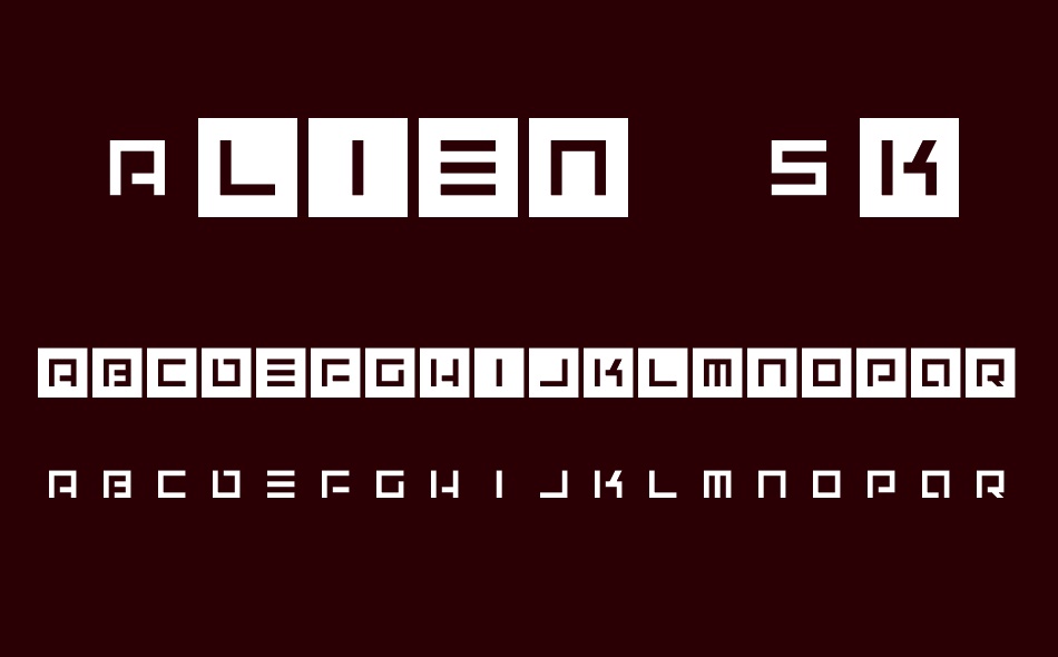 Alien Skyline font