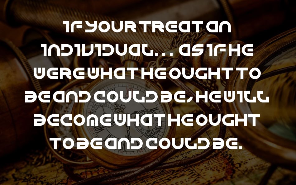Alienated font text