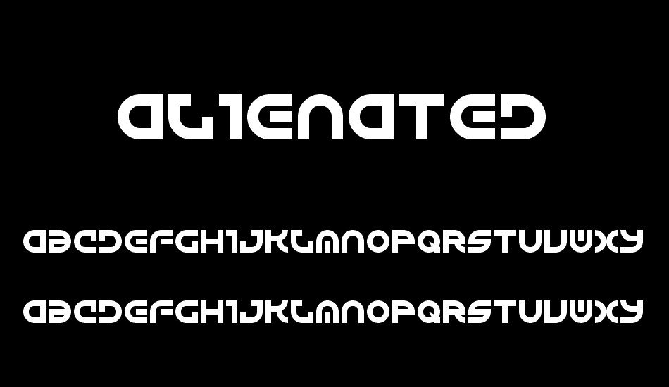 Alienated font