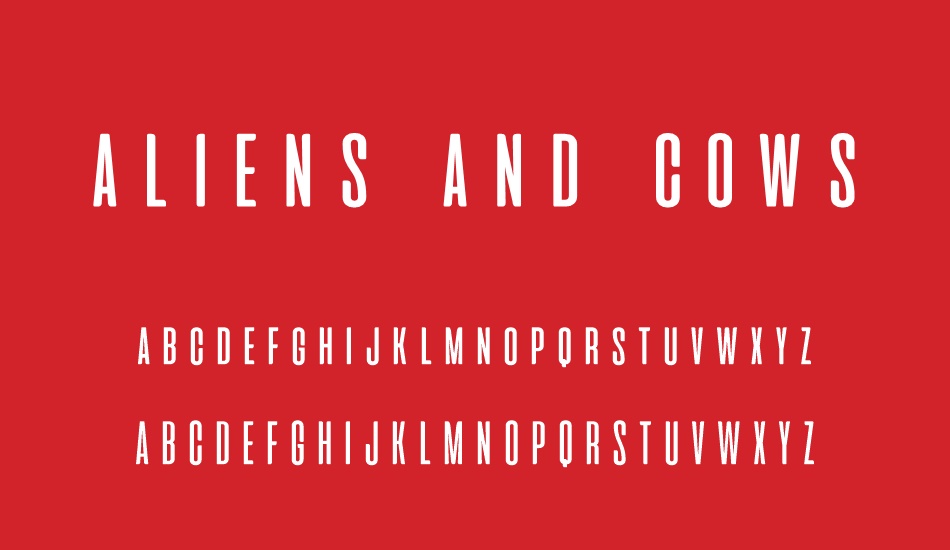 aliens-and-cows font