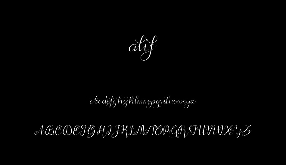 alif font