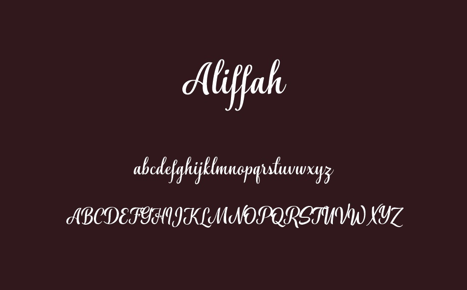 Aliffah font