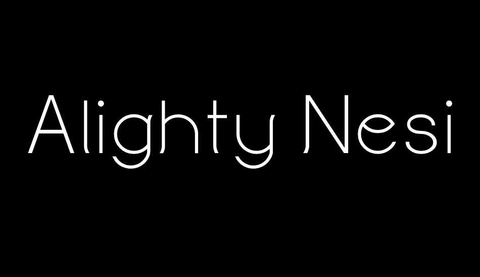 Alighty Nesia font big