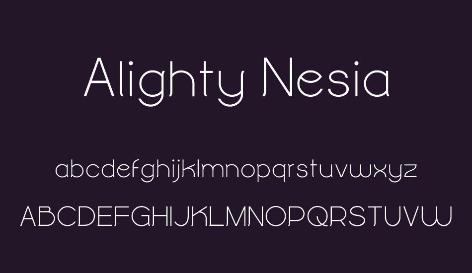 Alighty Nesia font