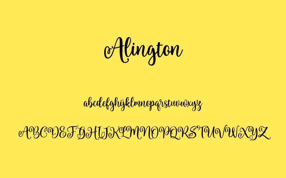 Alington font