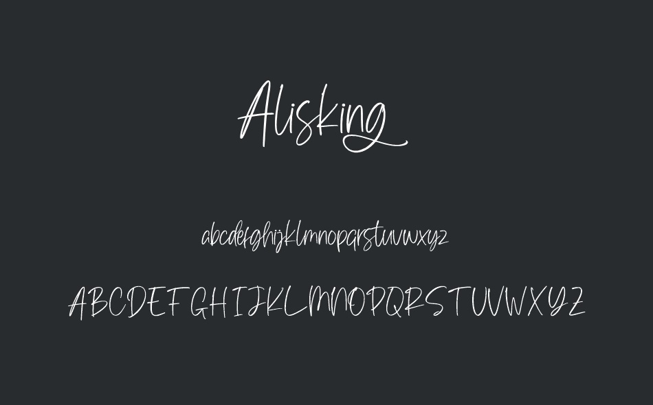 Alisking font