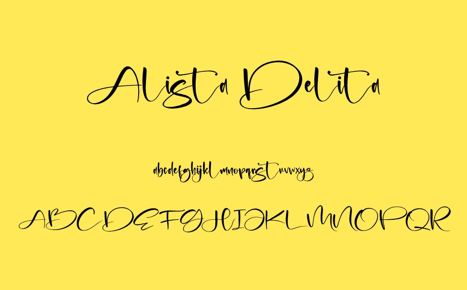 Alista Delita font