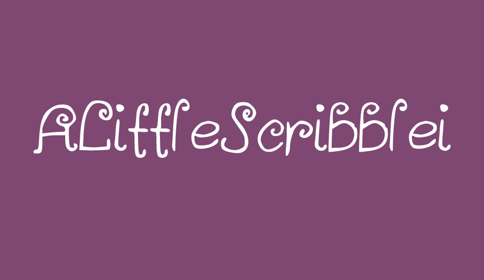 ALittleScribbleinMyBook font big