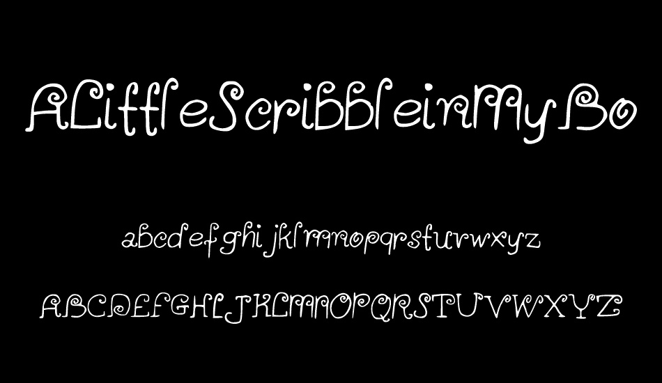 ALittleScribbleinMyBook font