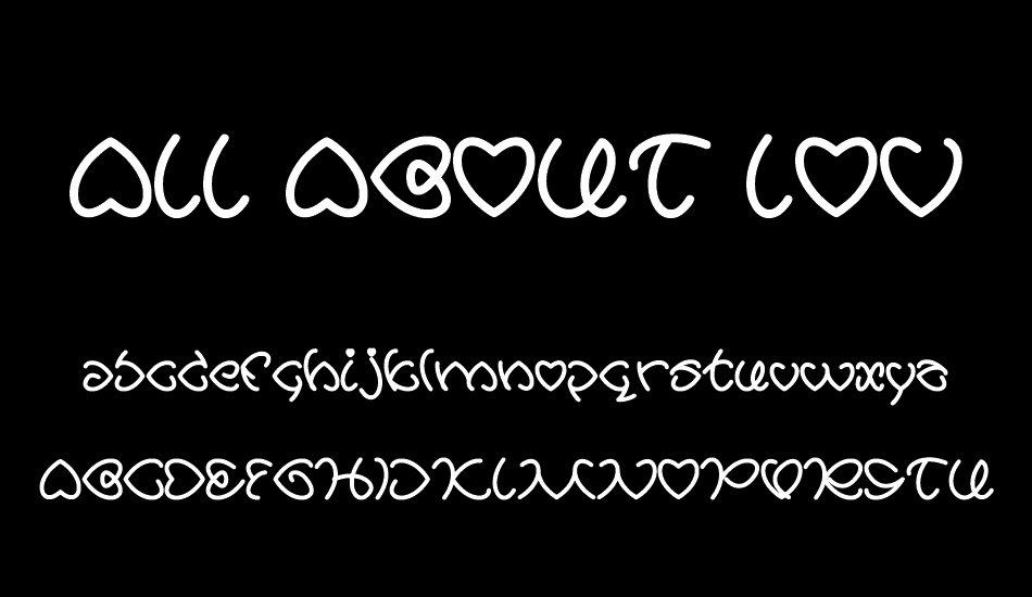 ALL ABOUT LOVE font