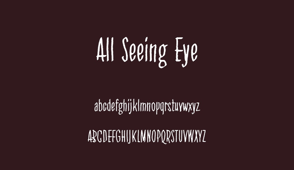 All Seeing Eye font