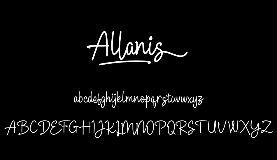 Allanis font