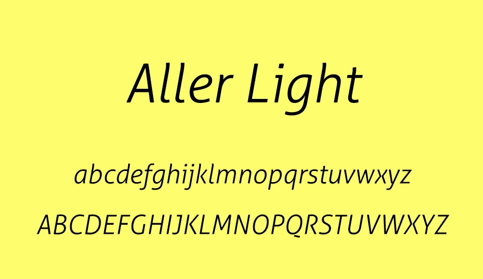 Aller Light font