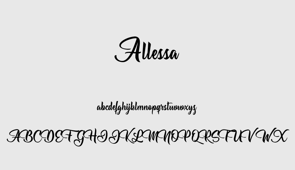 Allessa Personal Use font