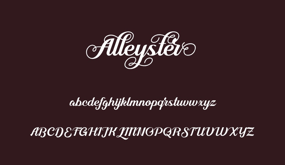 Alleyster font