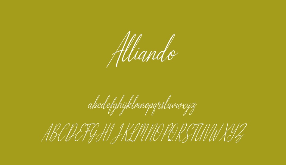 Alliando font