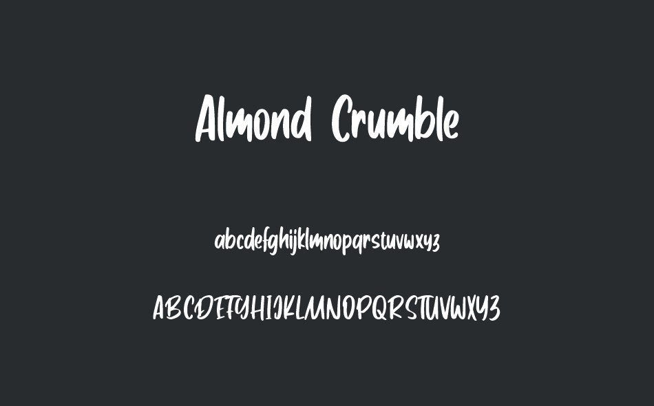 Almond Crumble font