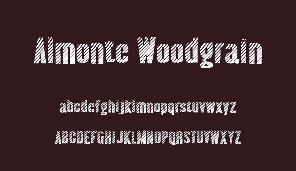 Almonte Woodgrain font