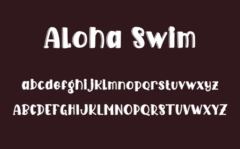 Aloha Swim font