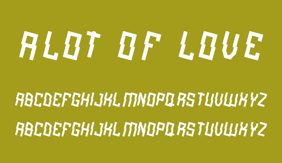 alot of love font